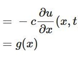 1次元の非同次の移流方程式の解き方：特性曲線法